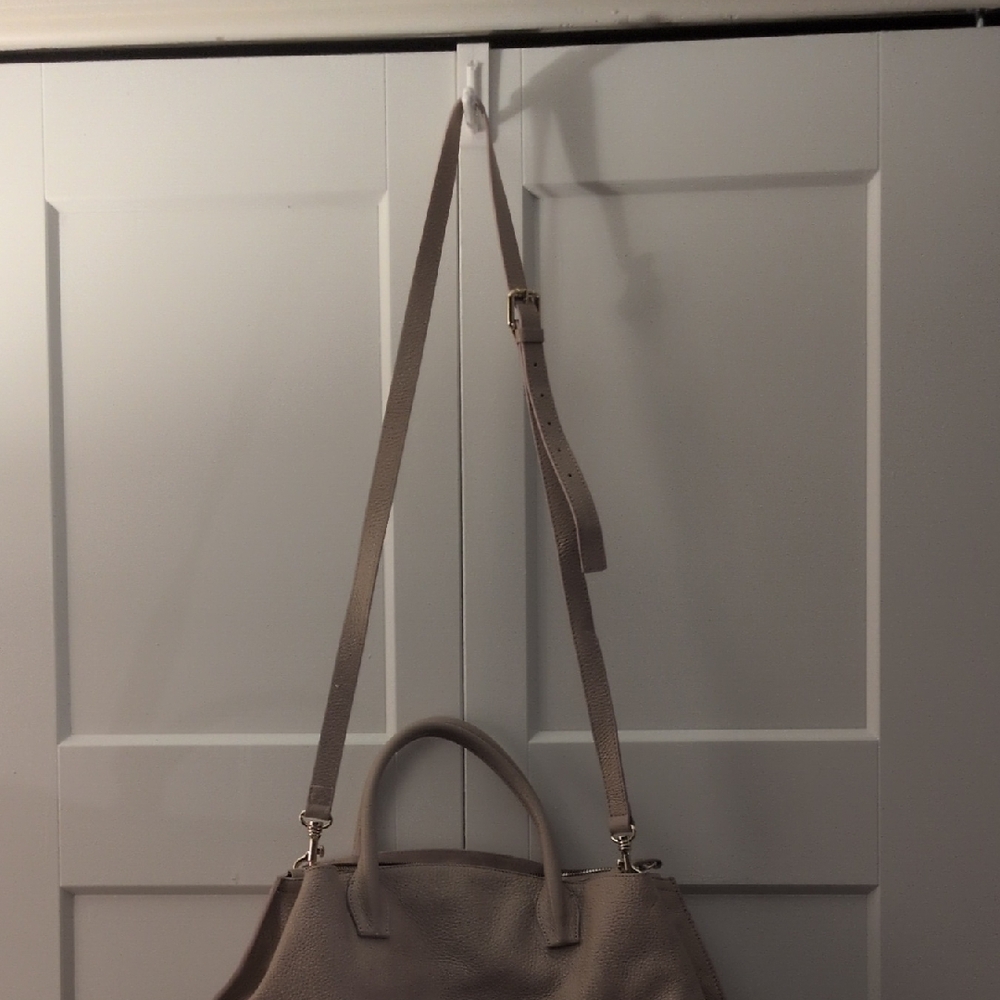 Cream Leather Women's Bag - Picture 3 of 14